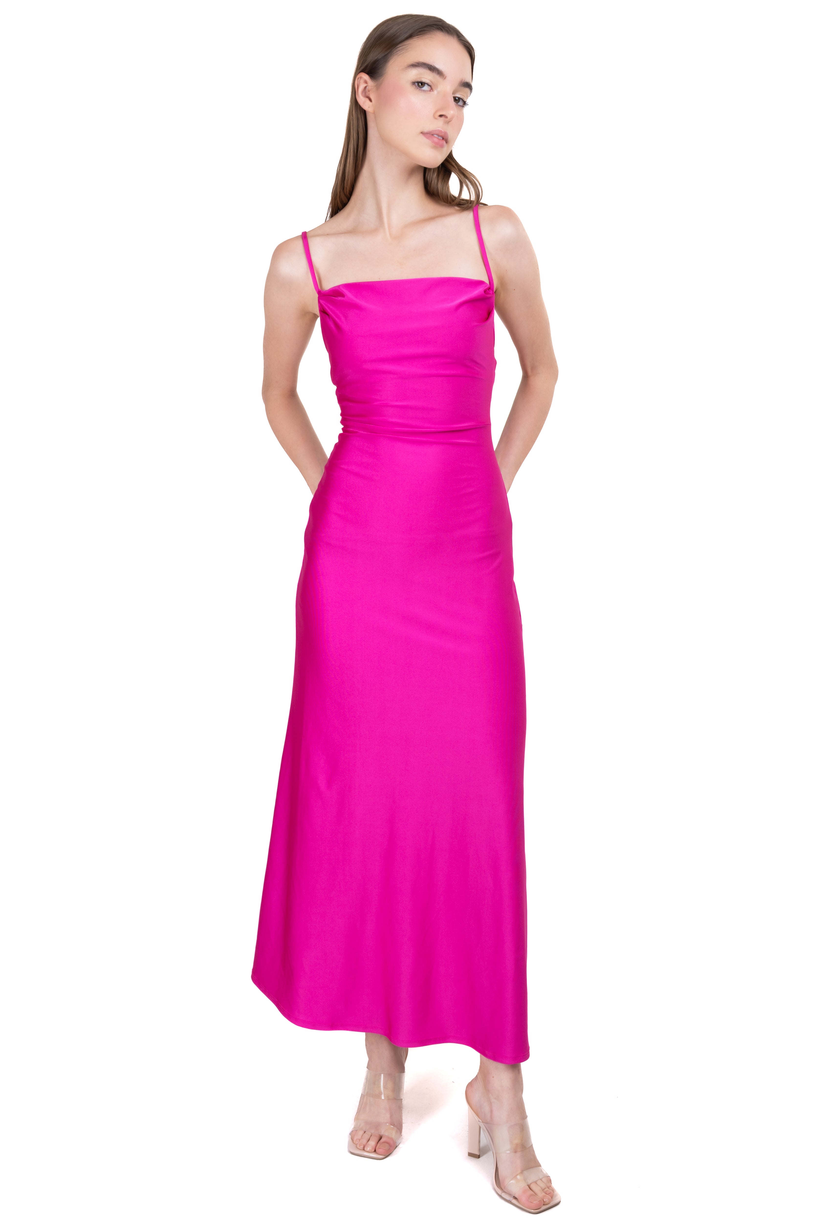 Maxi Drapeado neckline Fiusha