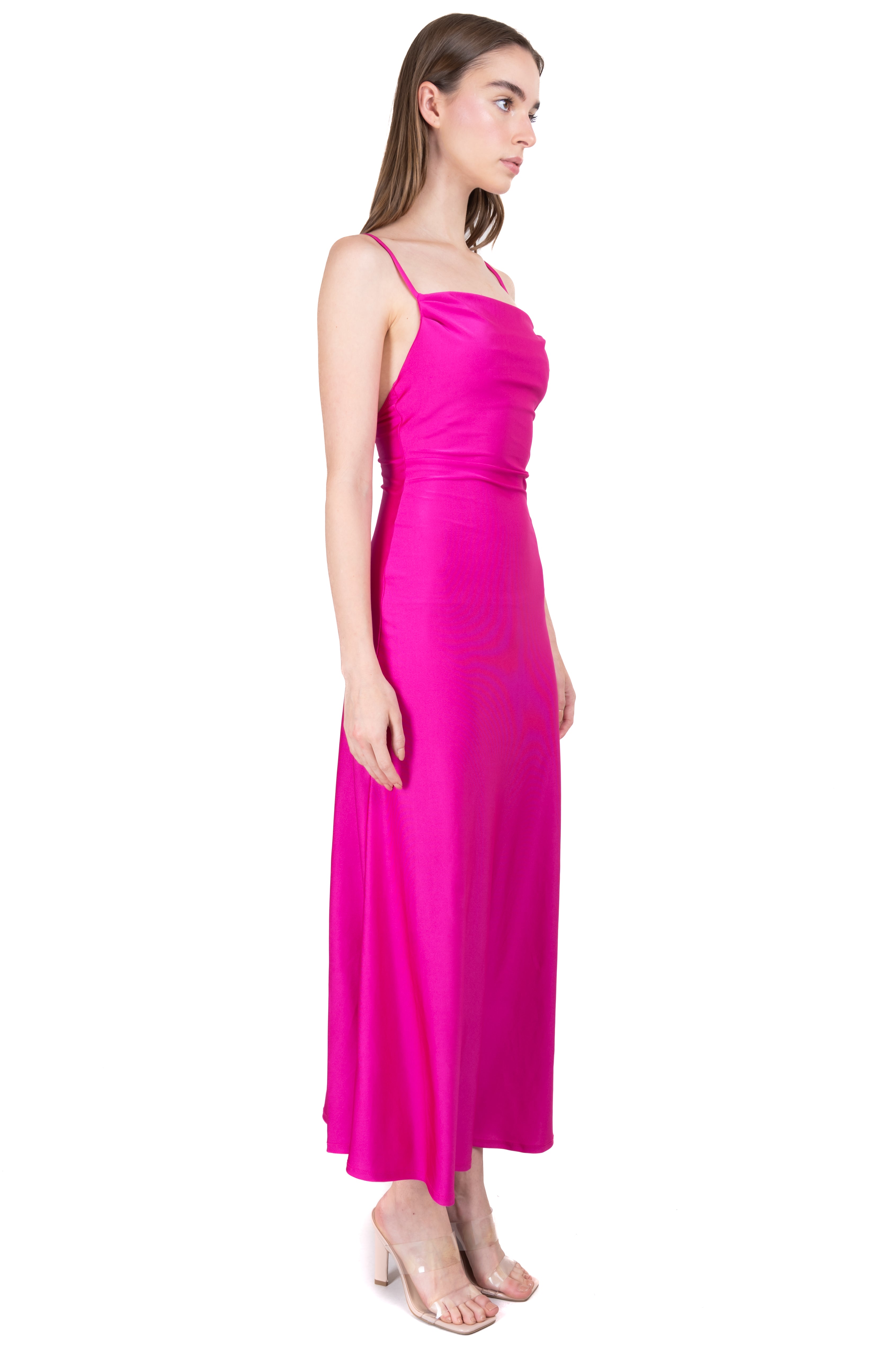 Maxi Drapeado neckline Fiusha