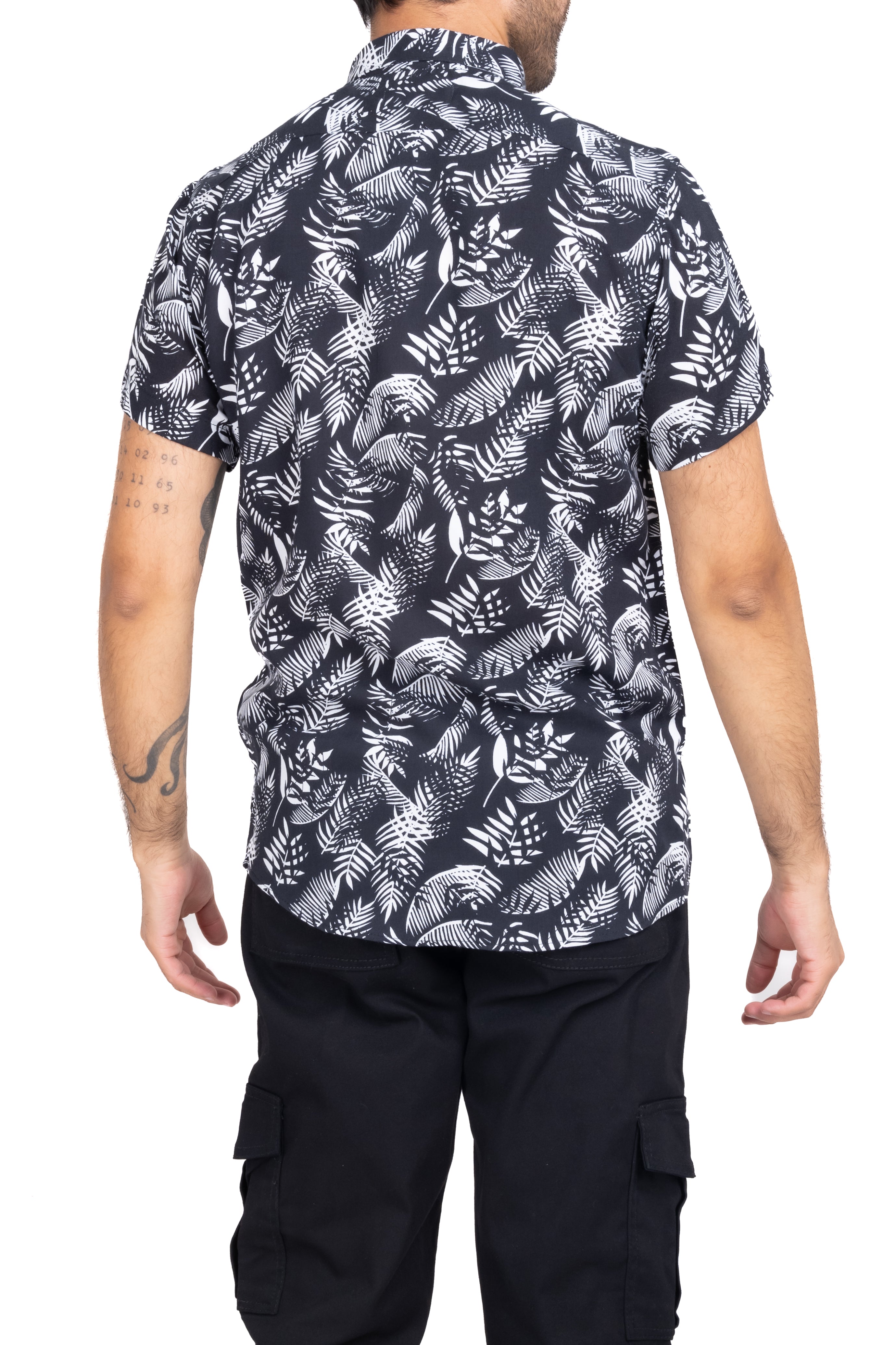 Camisa cuello alto tropical NEGRO COMBO