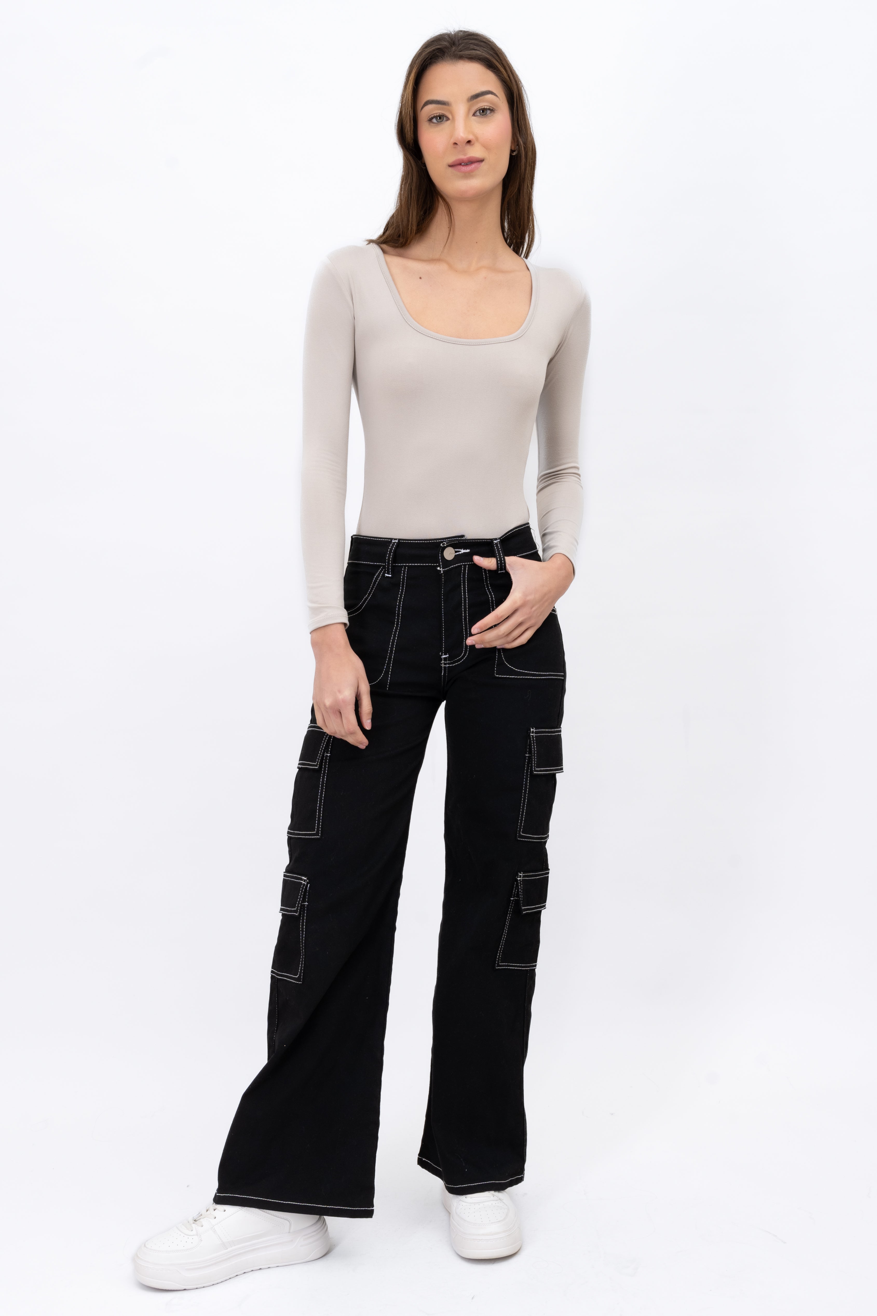 Straight leg jeans BLACK