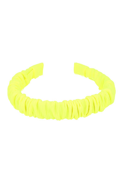 Diadema Plisada Neón AMARILLO NEON