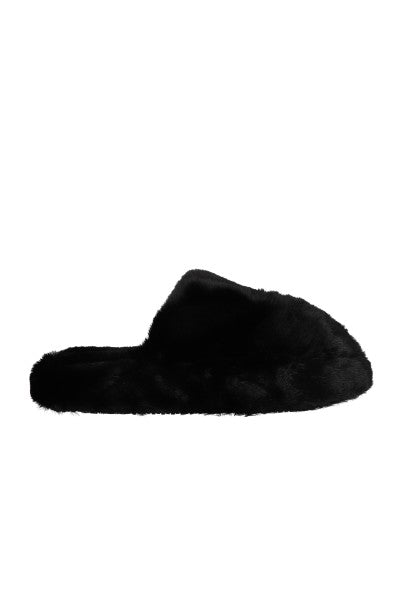 Pantuflas Suaves Peluche NEGRO