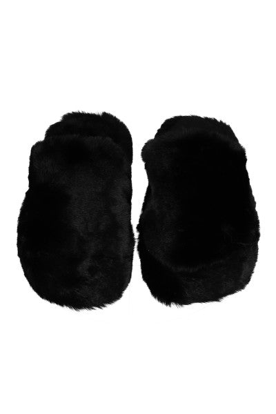 Pantuflas Suaves Peluche NEGRO