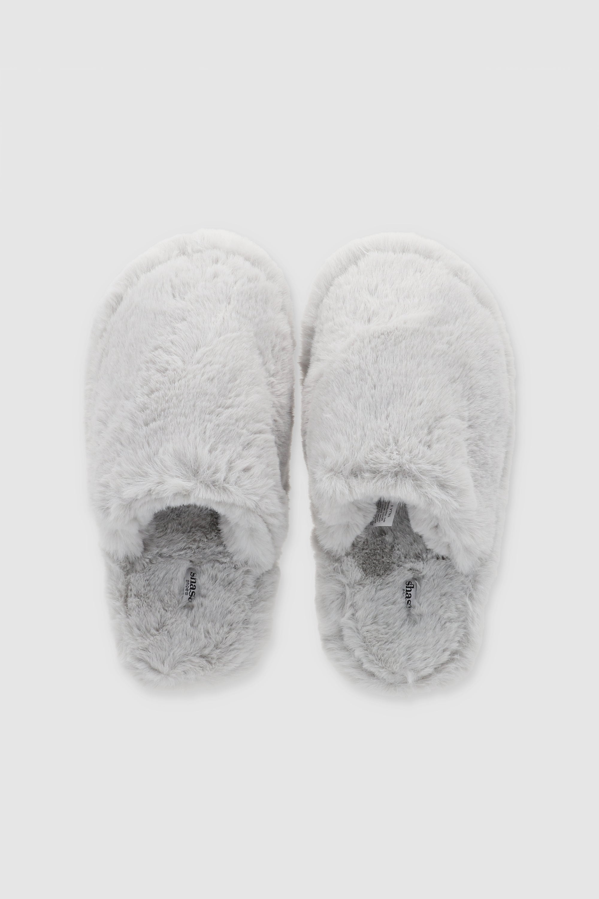 Pantuflas Suaves Peluche GRIS