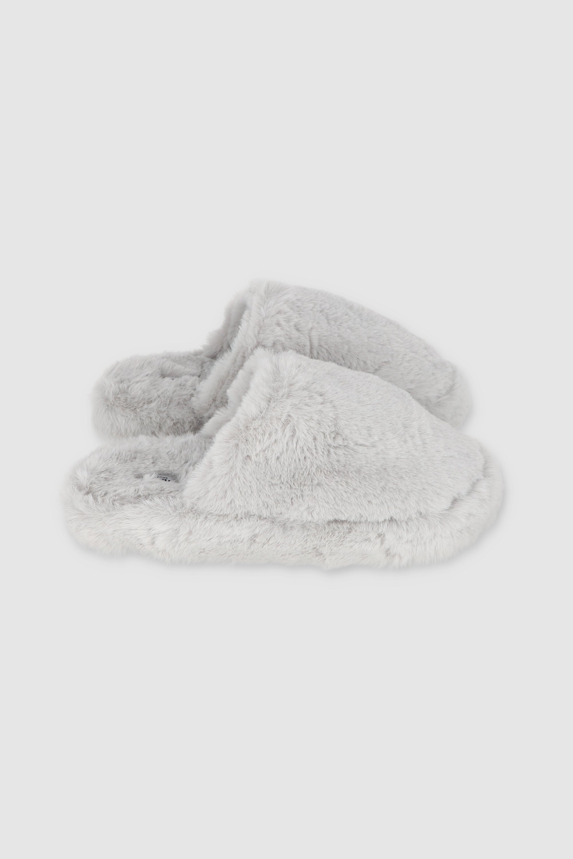 Pantuflas Suaves Peluche GRIS