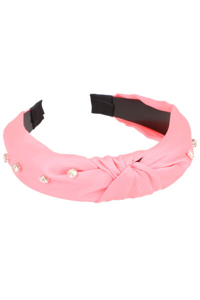 Crystal knot headband PINK