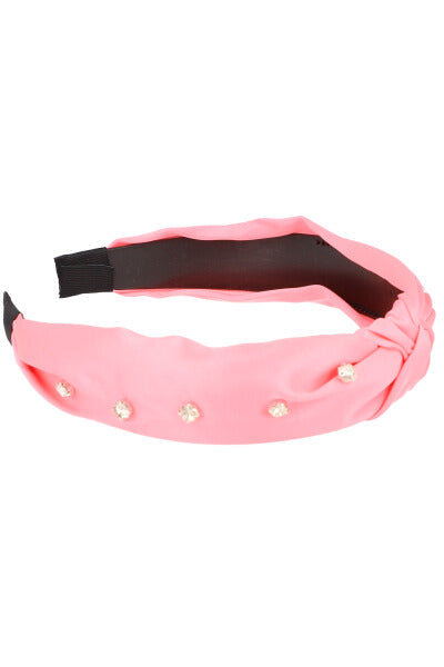 Crystal knot headband PINK