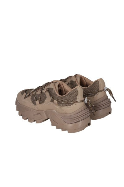 Tenis chunky brillos doble agujeta BEIGE