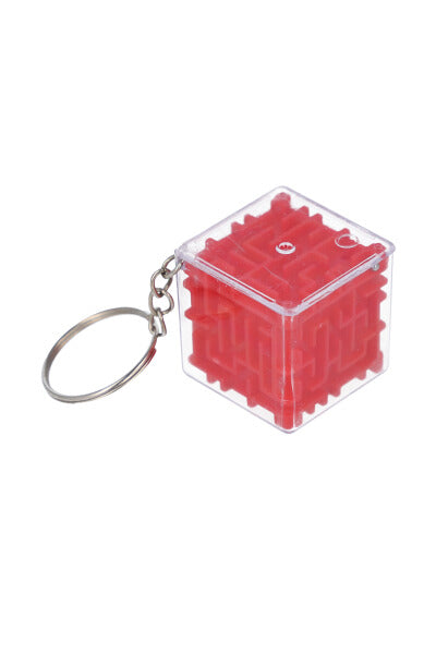 Llavero cubo interactivo laberinto ROJO