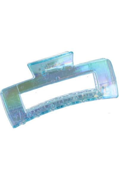 Iridescent rectangular midi clamp BLUE