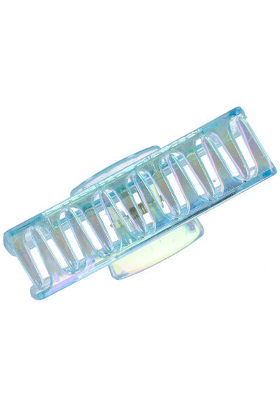 Iridescent rectangular midi clamp BLUE