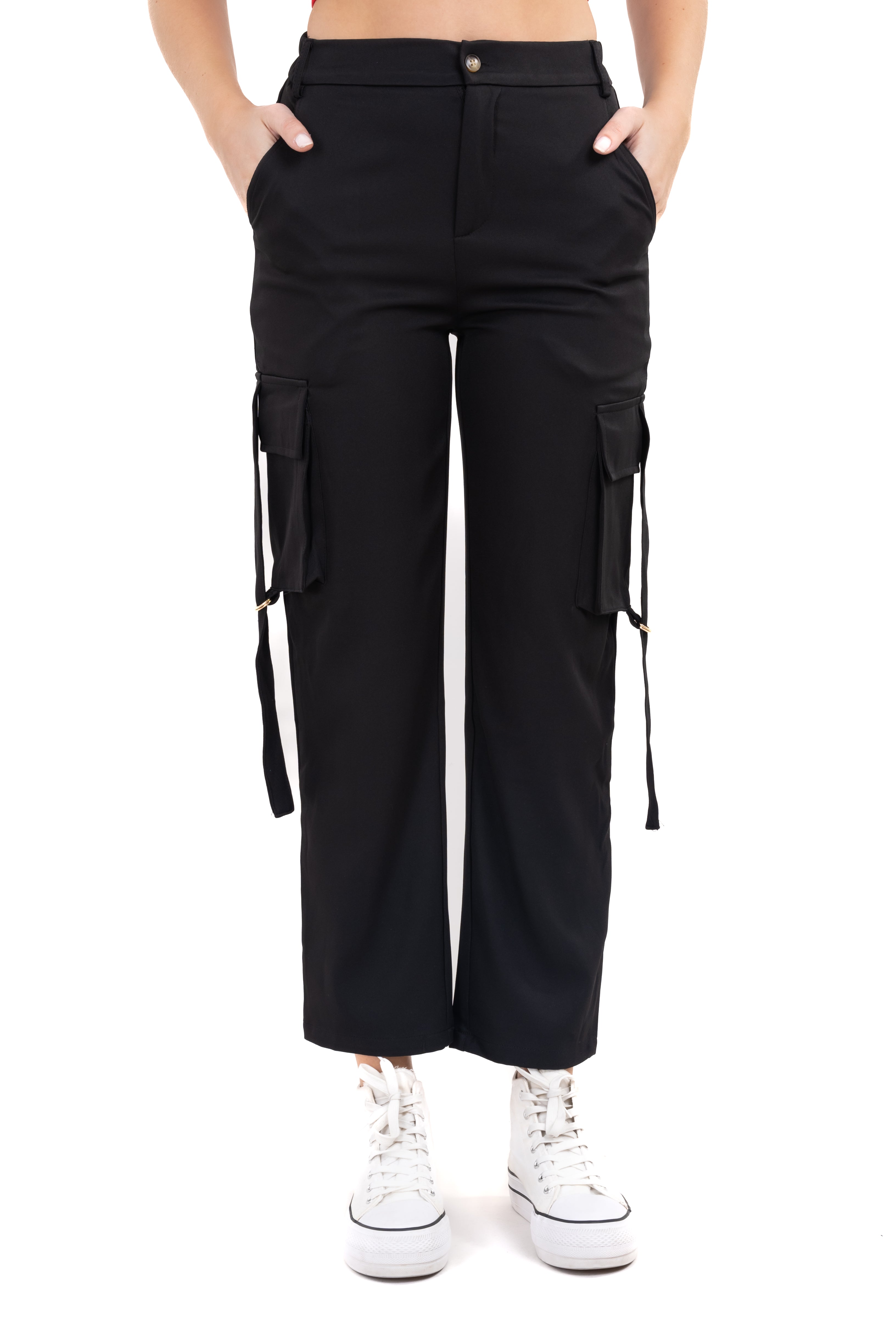 High waist pants BLACK