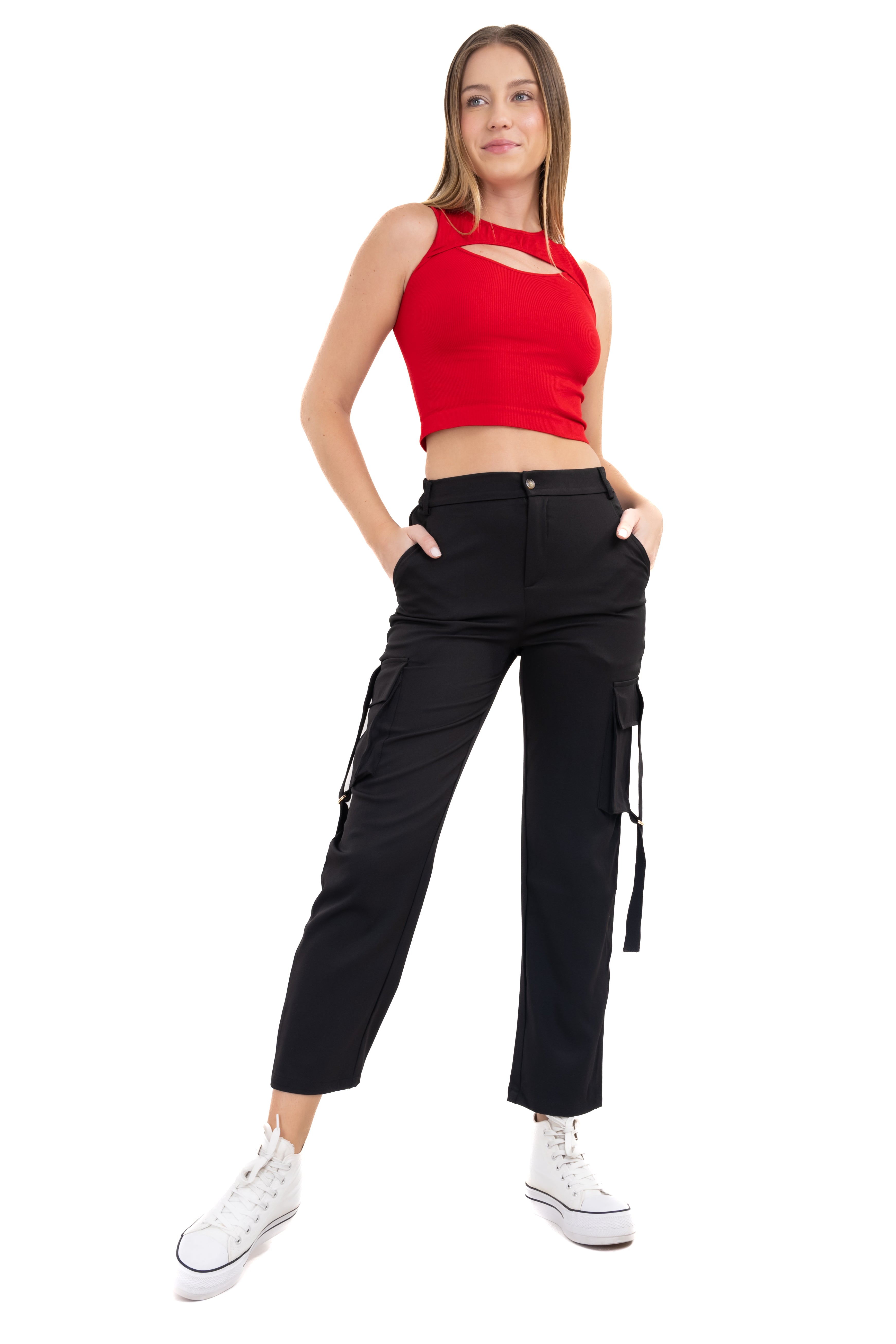 High waist pants BLACK