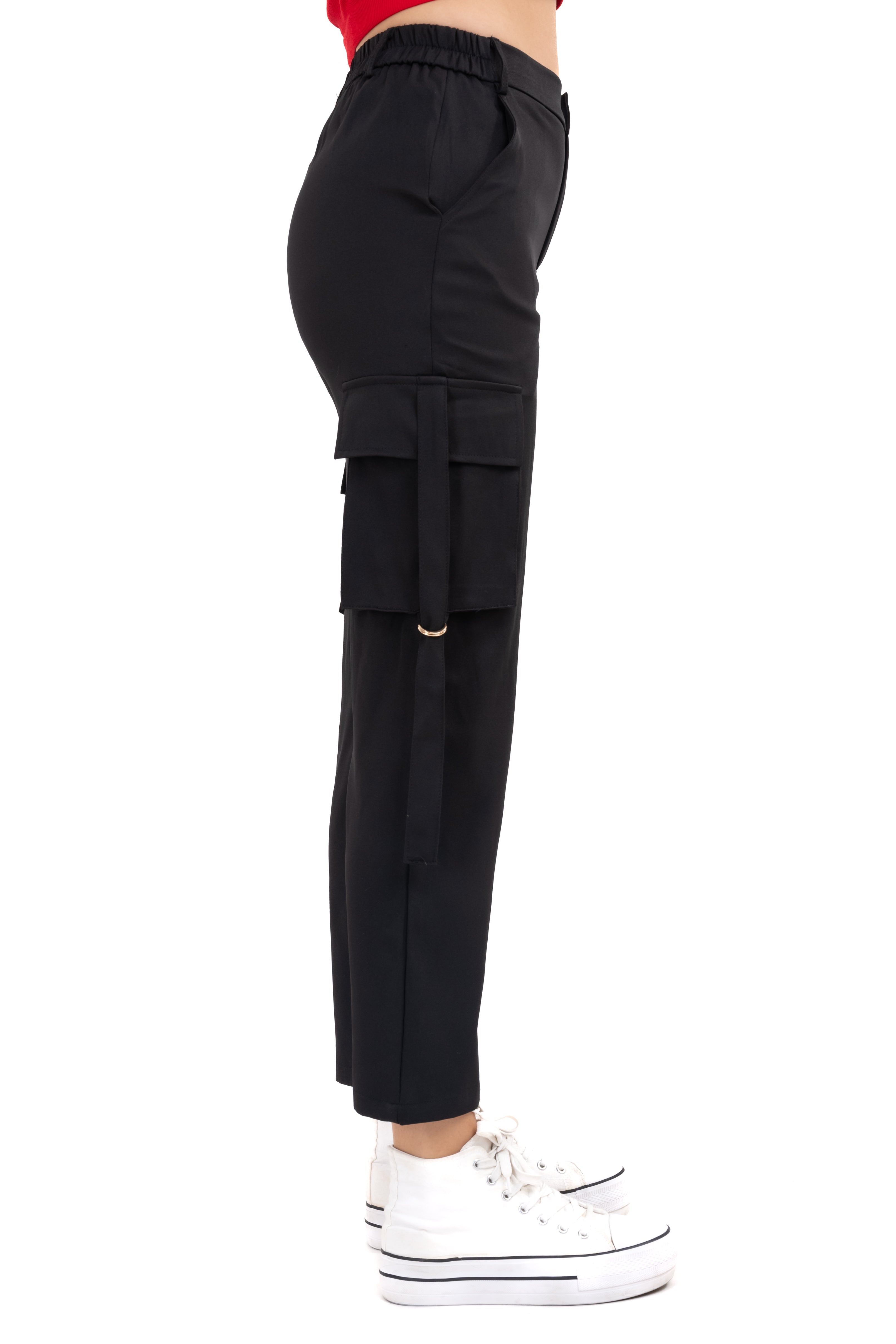 High waist pants BLACK