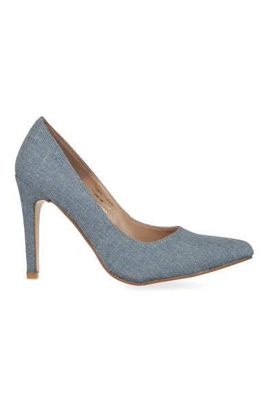 Tacón pump puntal denim LIGHT WASH