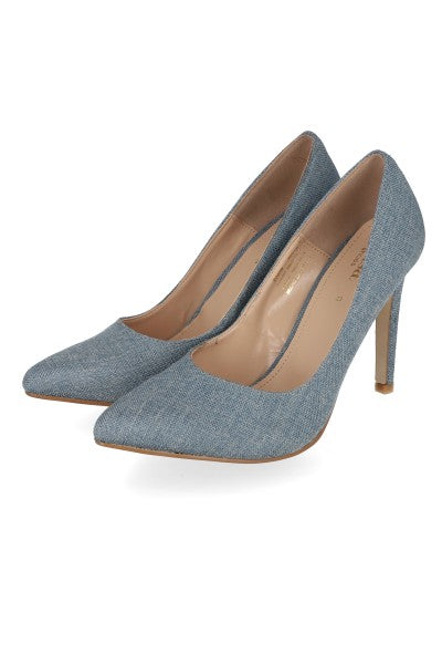 Tacón pump puntal denim LIGHT WASH