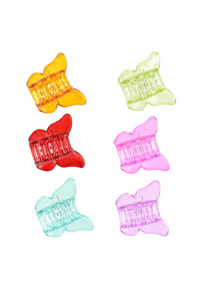 Set 6 pincitas mariposa multicolor MULTICOLOR
