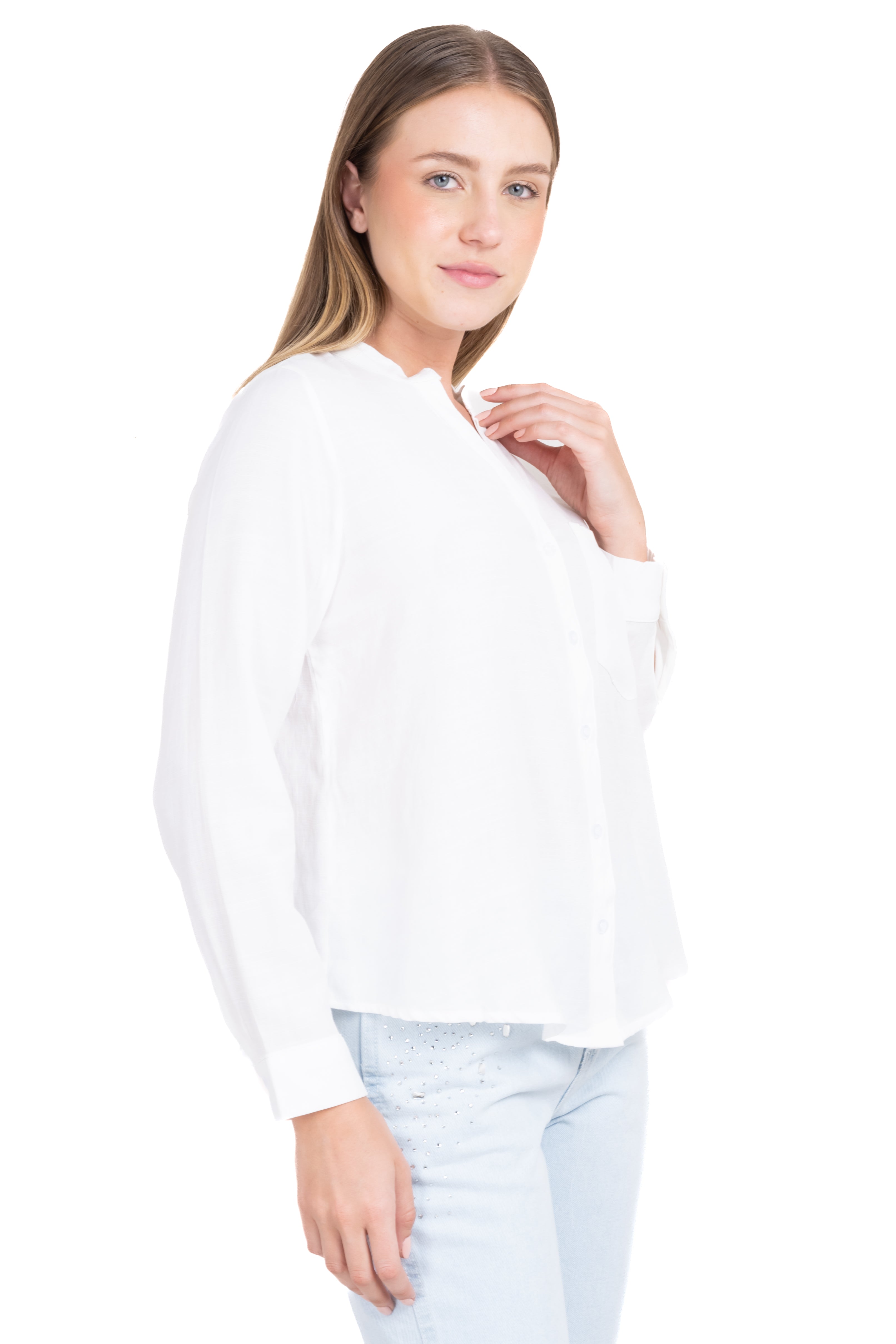 SHELL SHELL V Long Sleeve WHITE