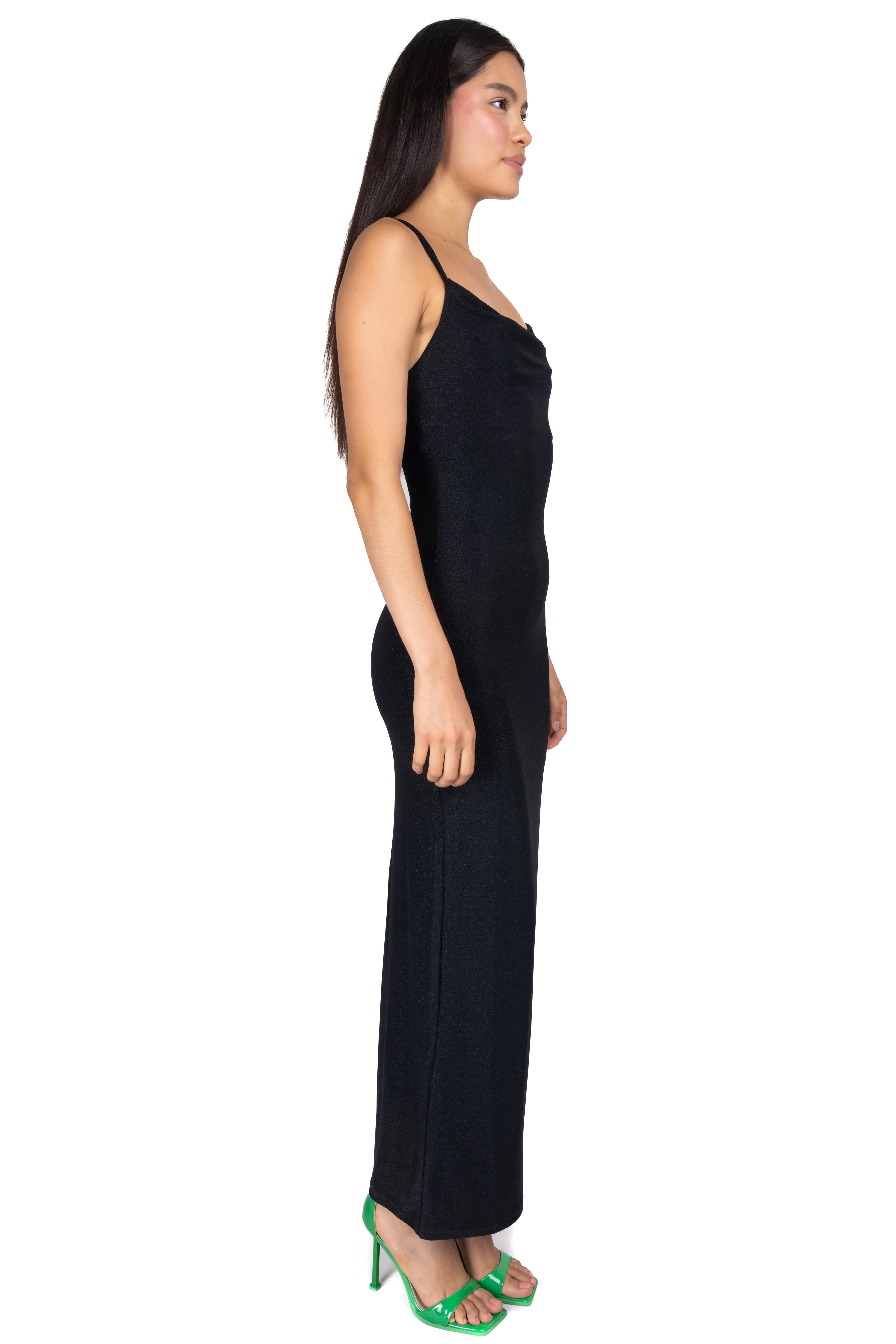 Drapeado Maxi Lurex BLACK