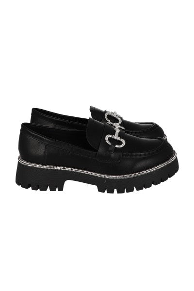 LOAFER BRILLOS HEBILLA NEGRO