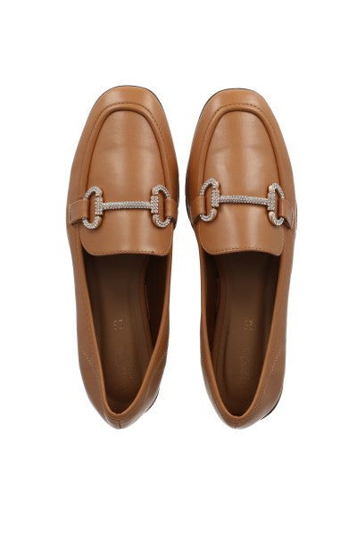 Loafers hebilla brillante NUDE