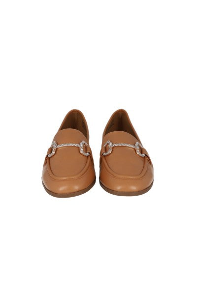 Loafers hebilla brillante NUDE