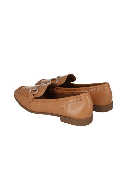 Loafers hebilla brillante NUDE