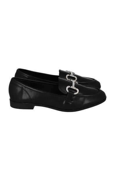 Loafers hebilla brillante NEGRO