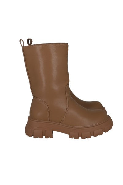 Bota midi bucket suela dentada TAUPE