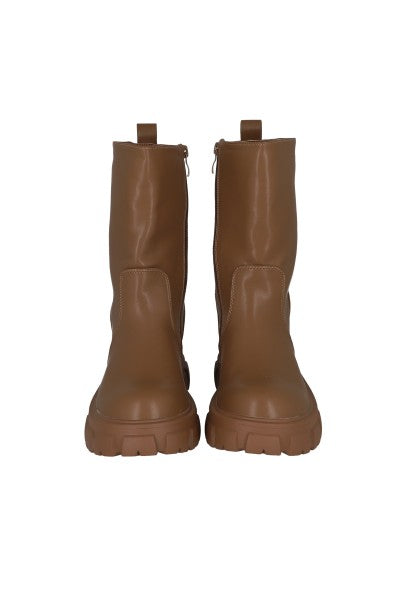 Bota midi bucket suela dentada TAUPE