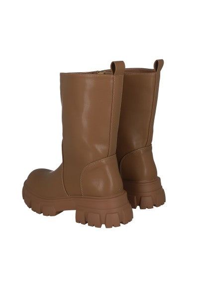 Bota midi bucket suela dentada TAUPE