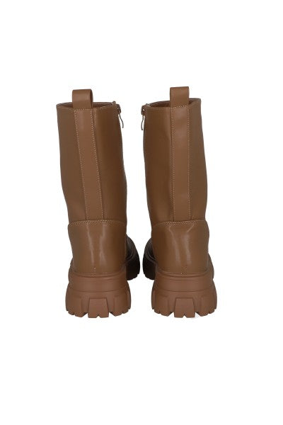 Bota midi bucket suela dentada TAUPE