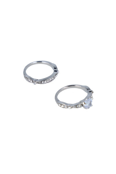 SET 2 BRIGHTY RINGS SILVER