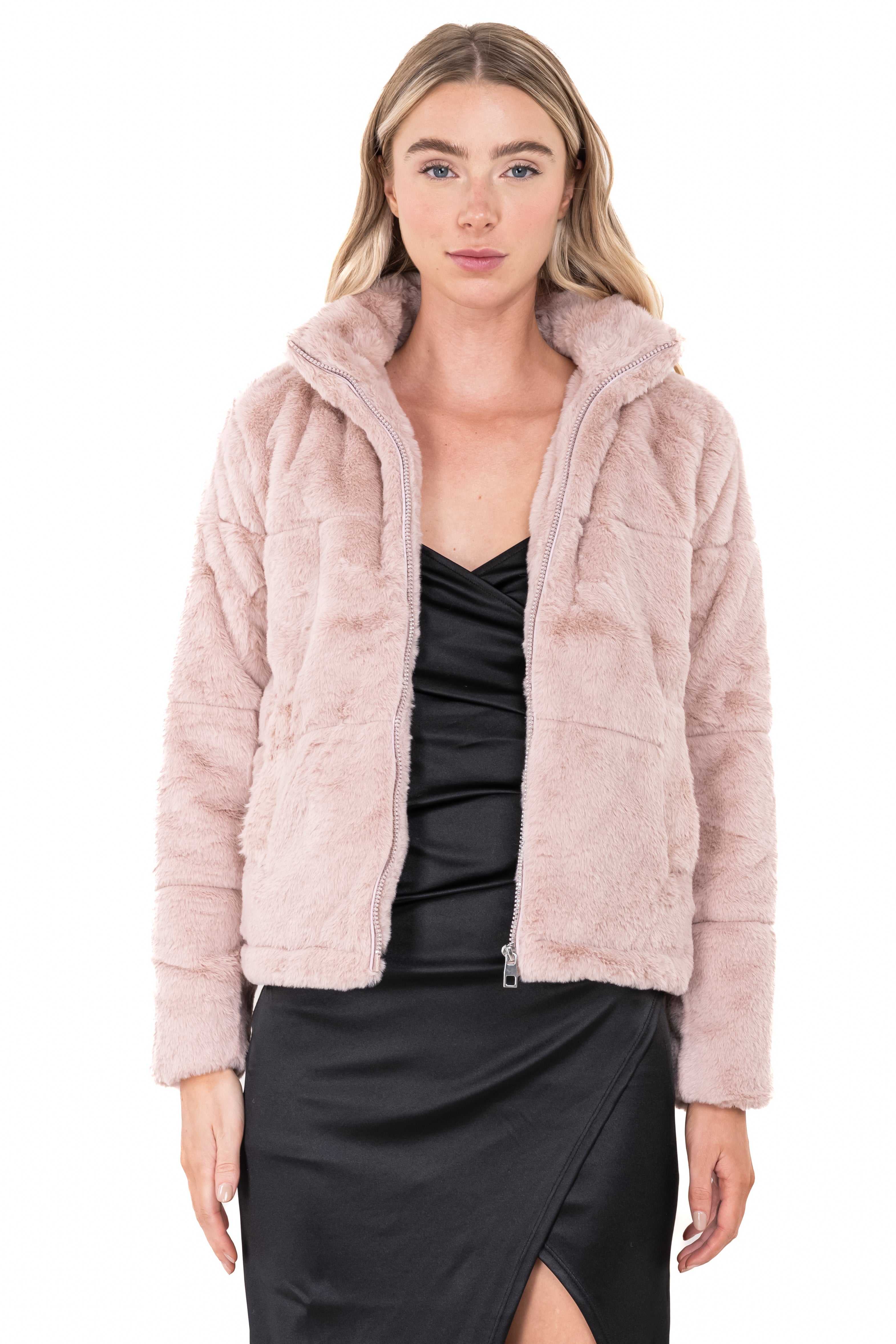 High neck jacket PINK