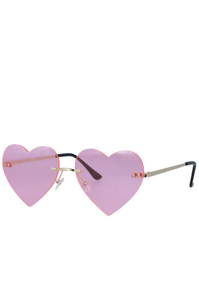 Lentes corazón mica oscura ROSA