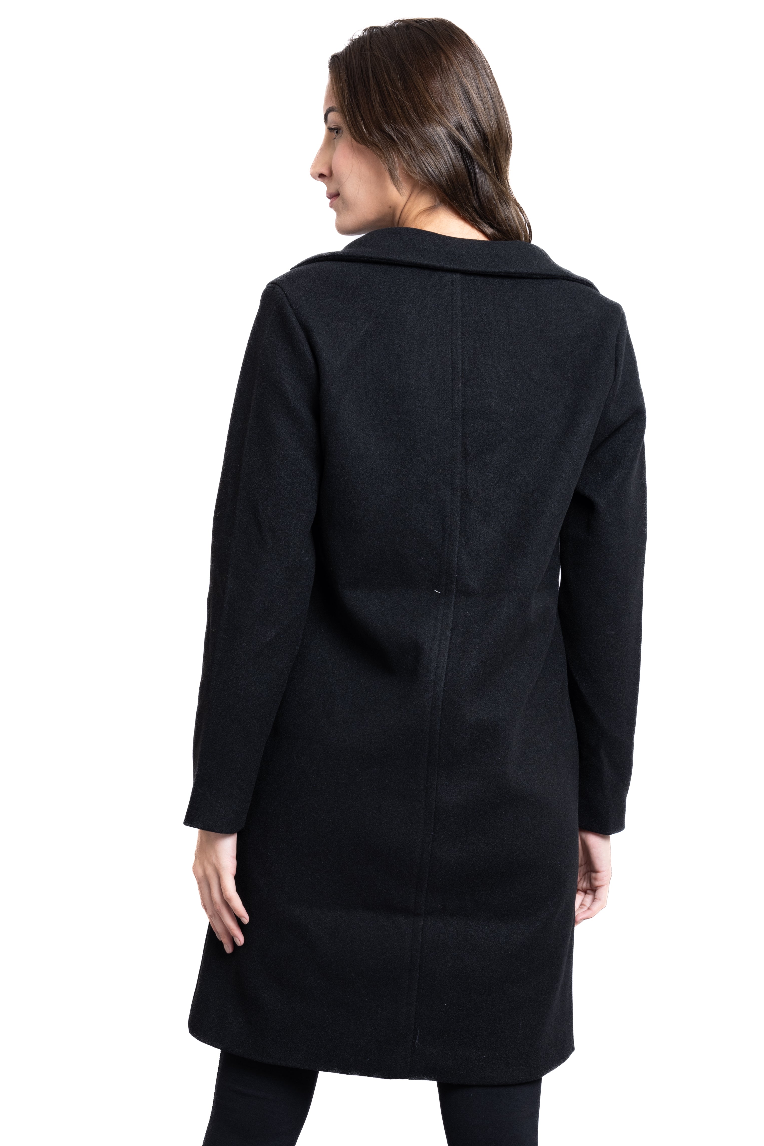 Midi coat Carey button BLACK