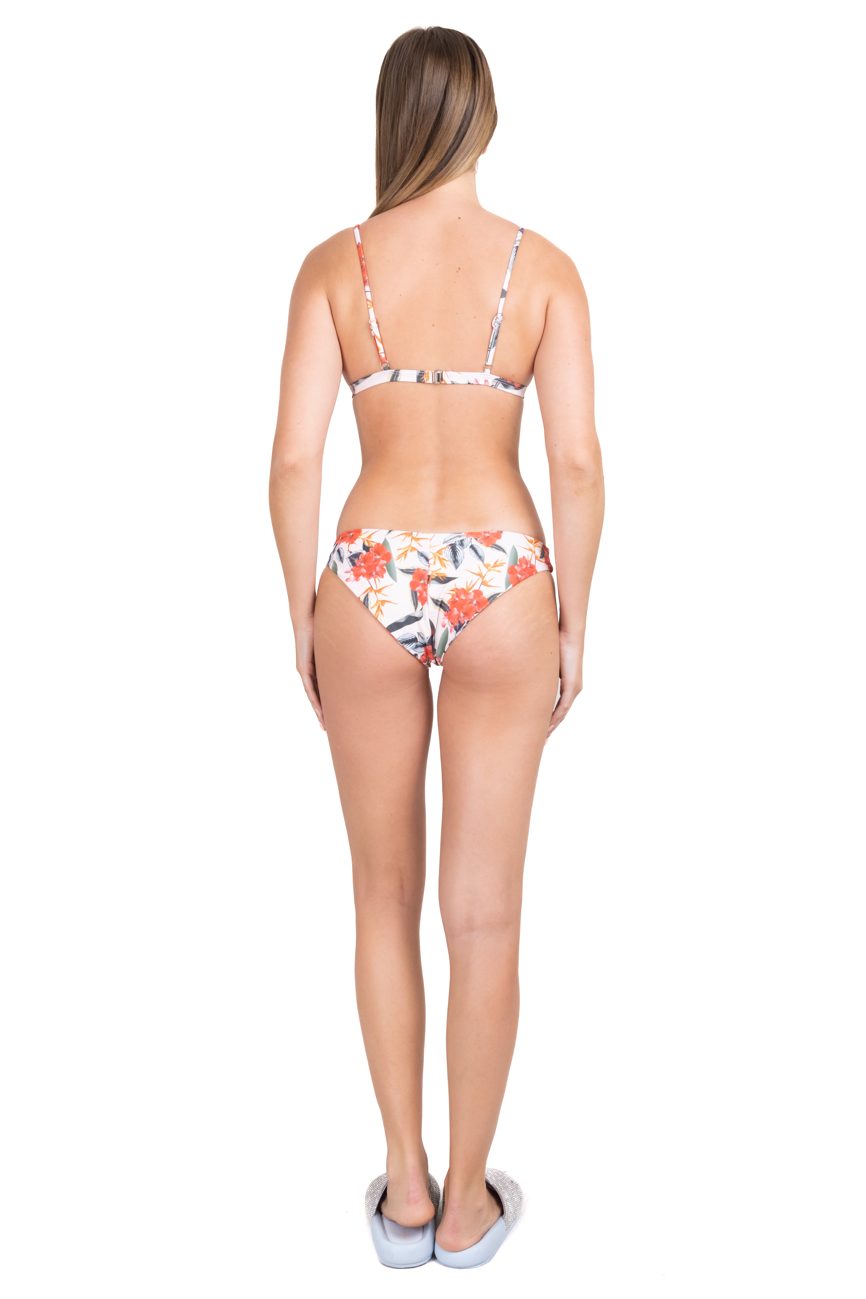 Traje de baño estampado flores HUESO COMBO