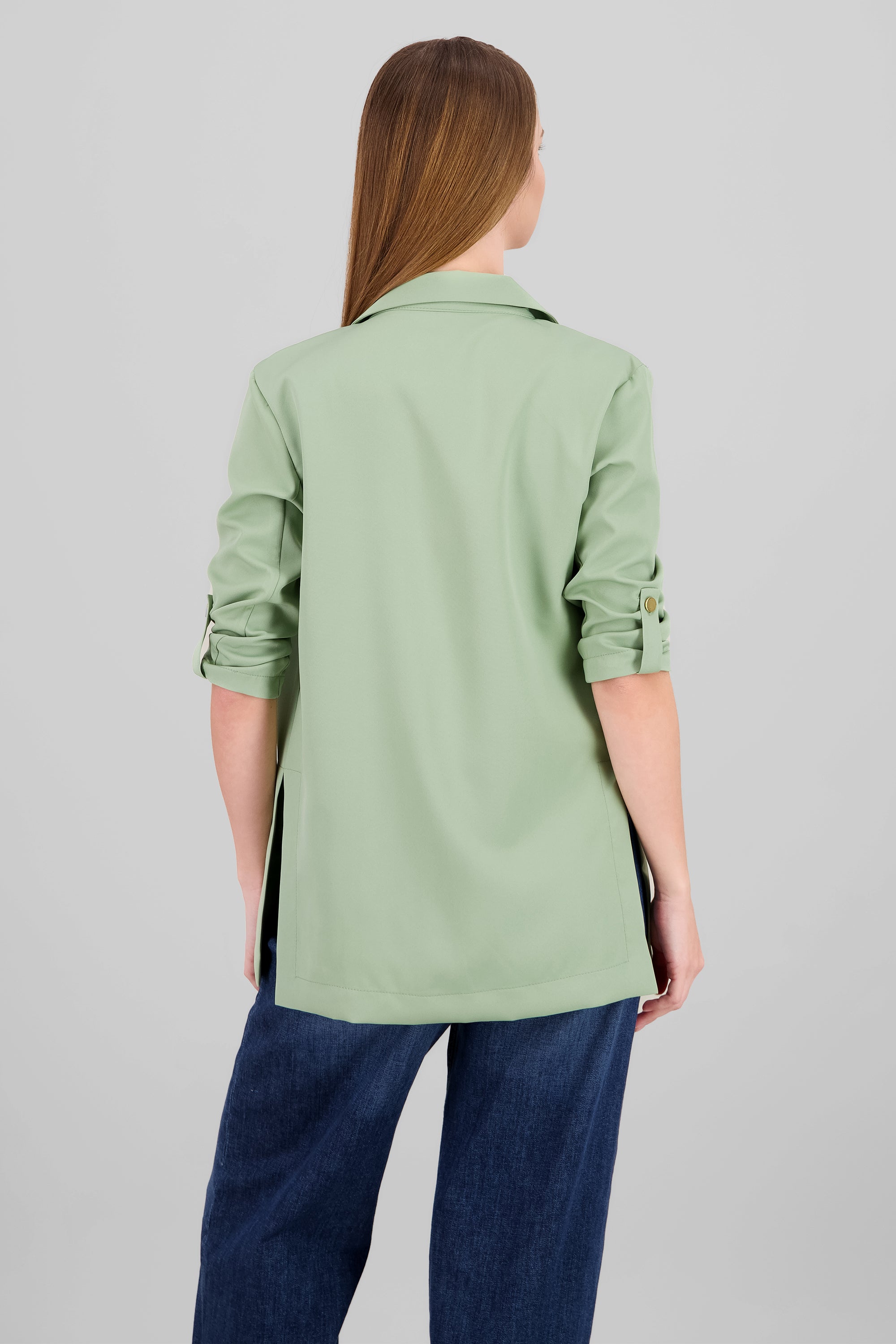 Saco Manga 3/4 Aberturas Laterales VERDE CLARO
