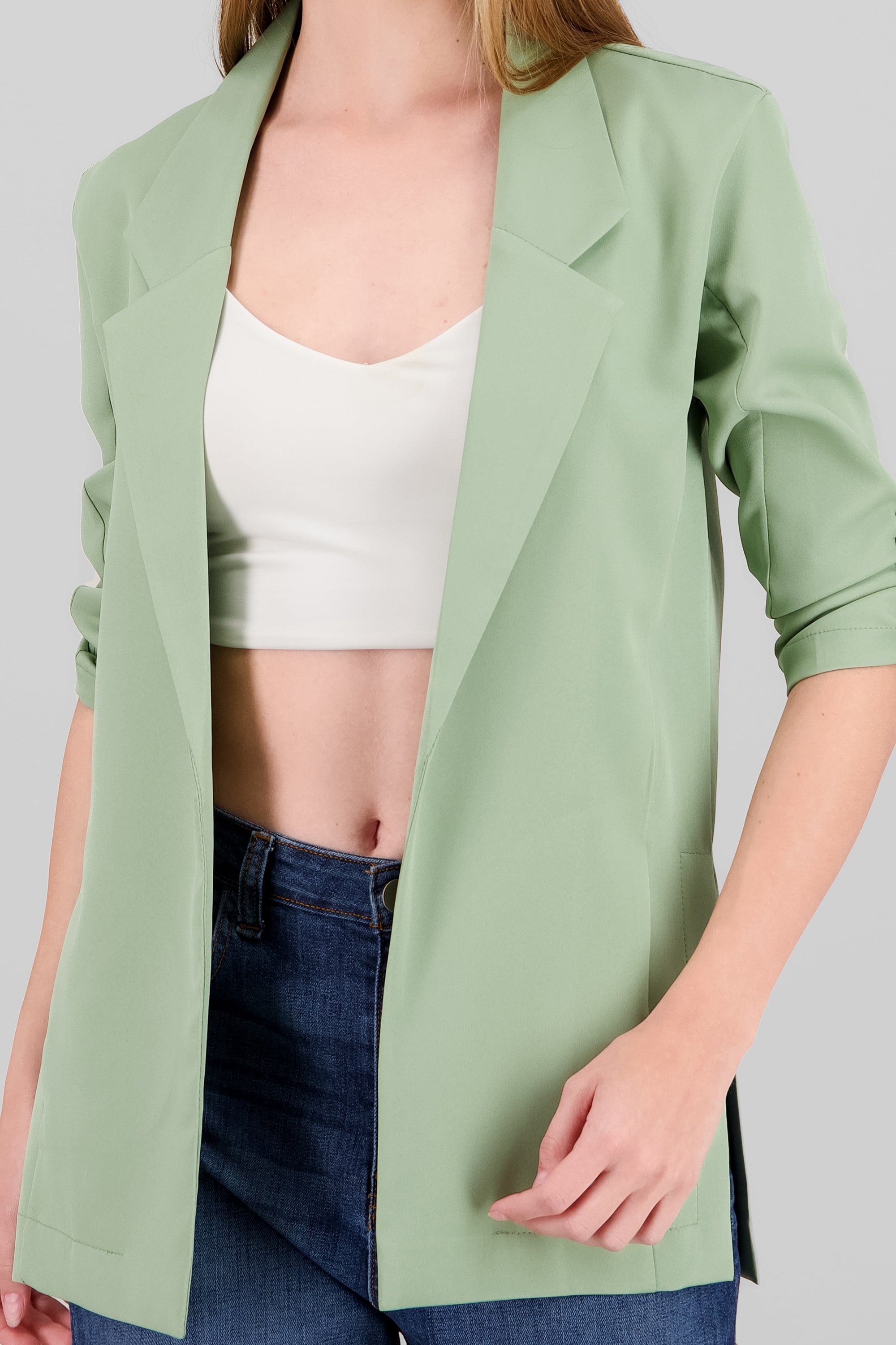 Saco Manga 3/4 Aberturas Laterales VERDE CLARO