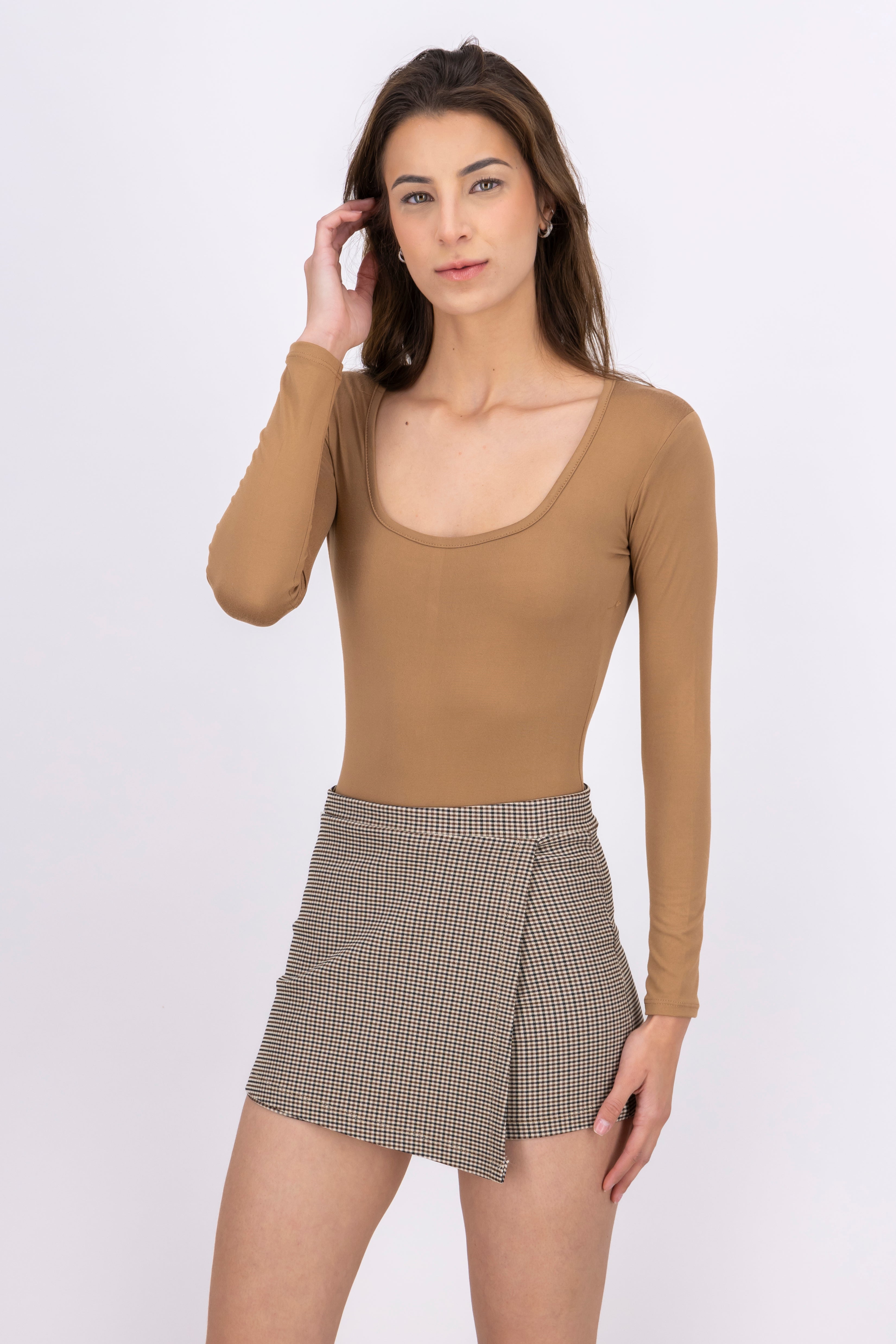 Bodysuit Liso Escote Cuadrado KHAKI