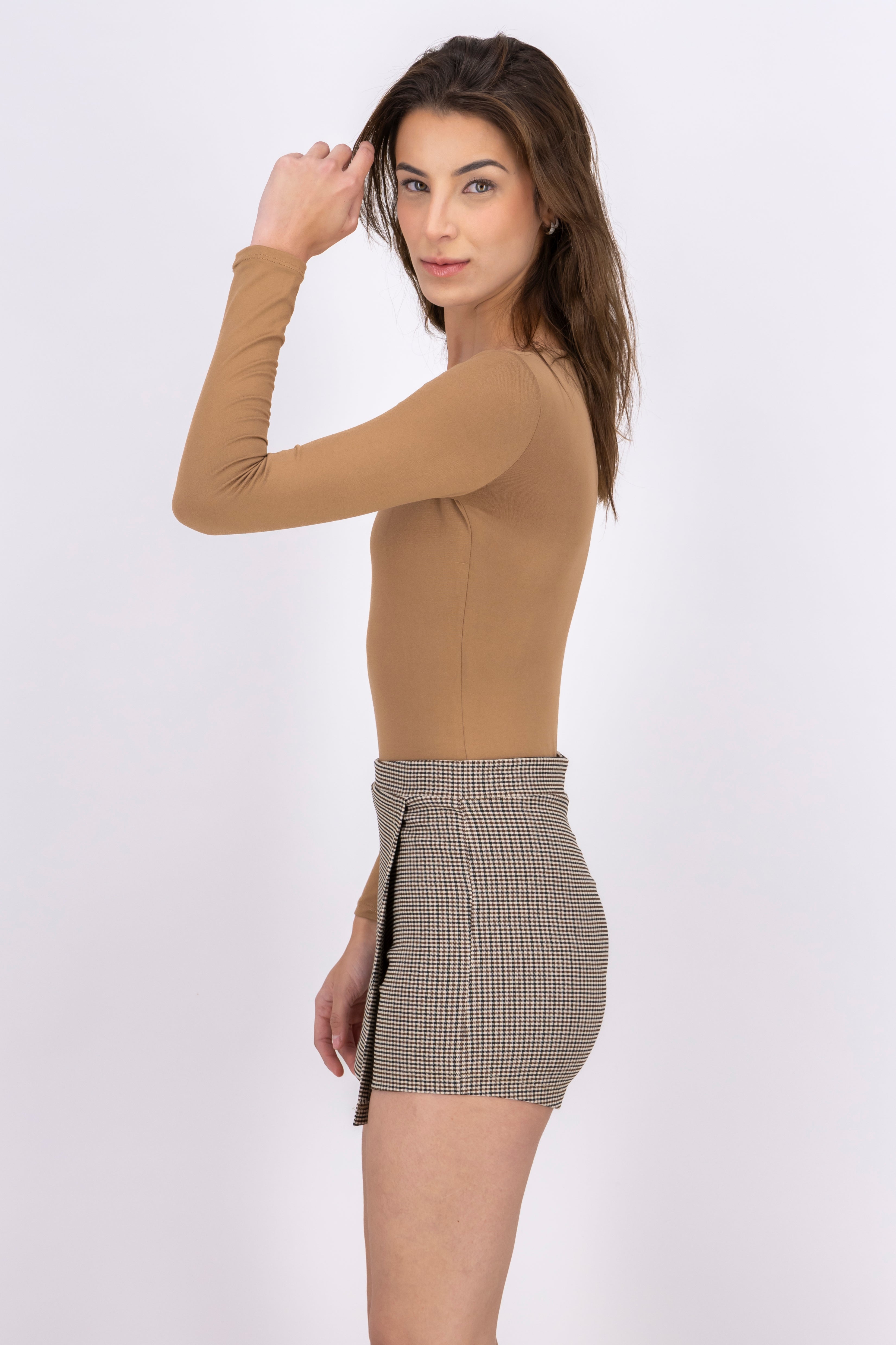 Bodysuit Liso Escote Cuadrado KHAKI