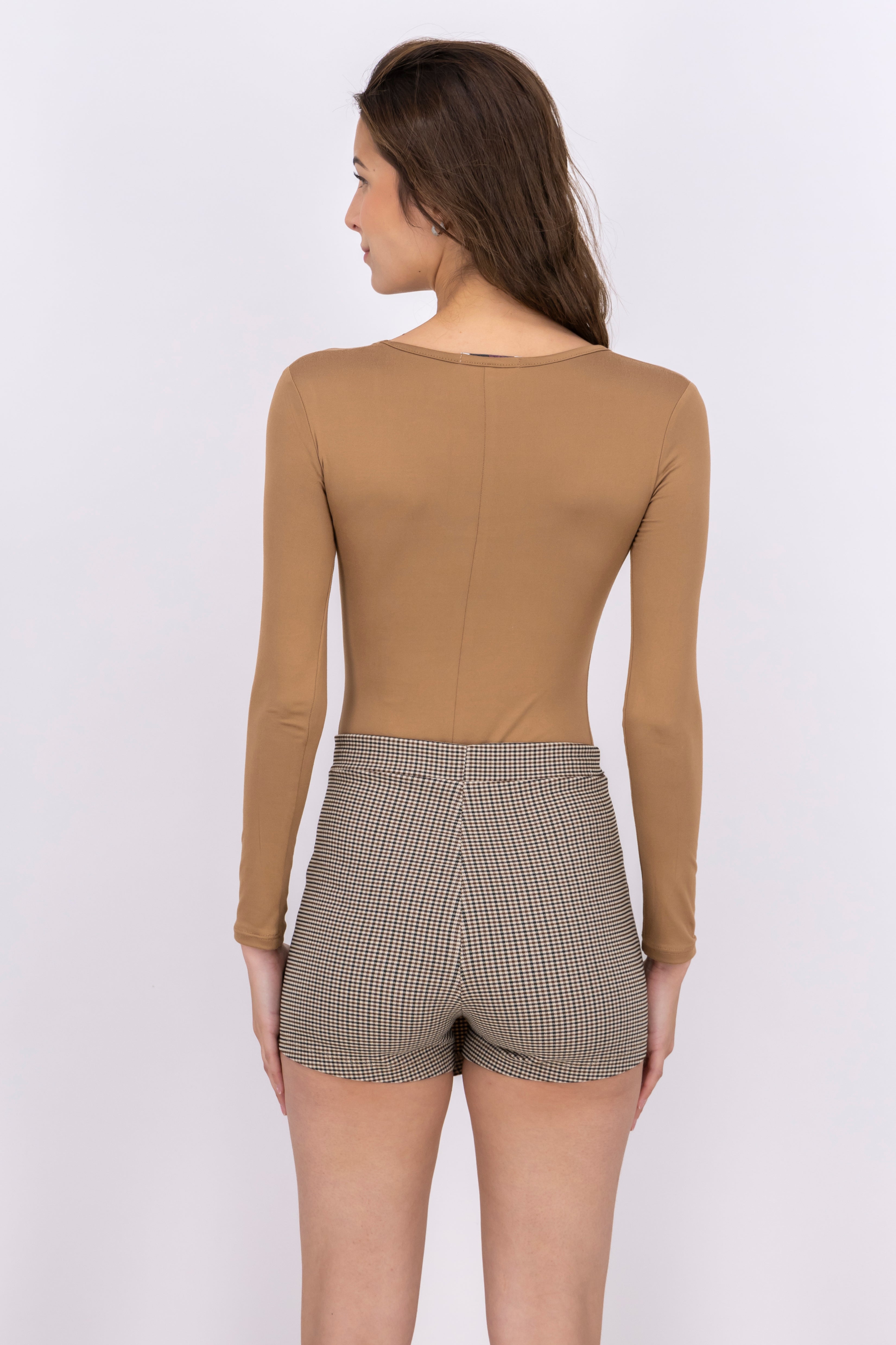 Bodysuit Liso Escote Cuadrado KHAKI