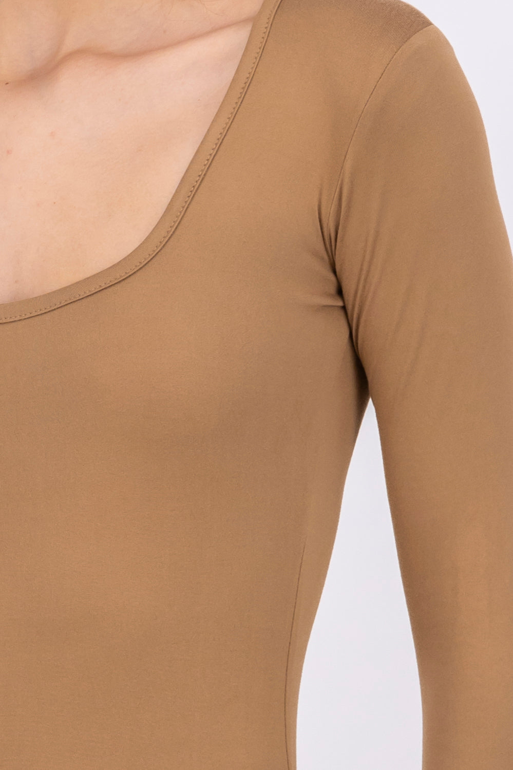 Bodysuit Liso Escote Cuadrado KHAKI