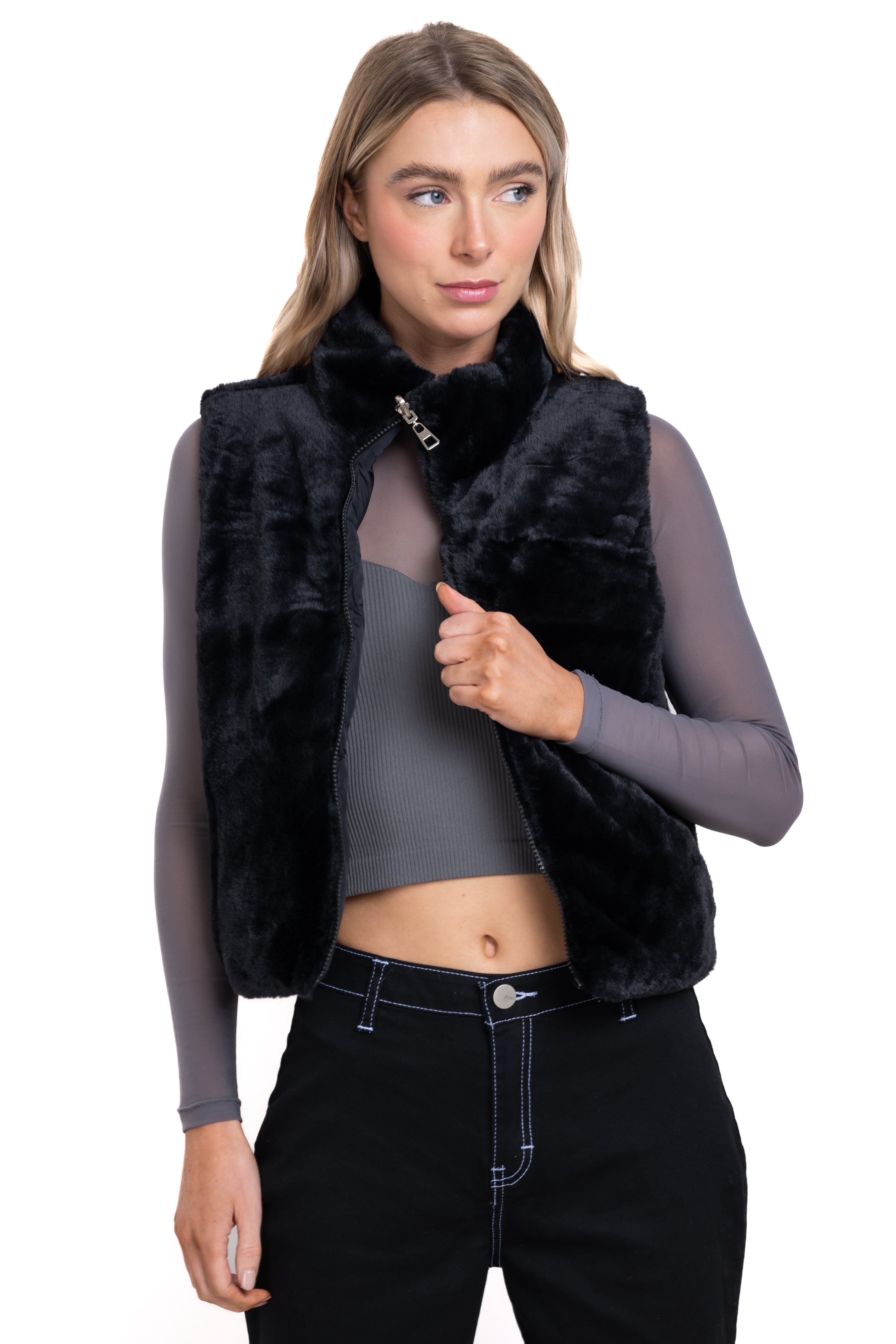 Double viewing vest BLACK