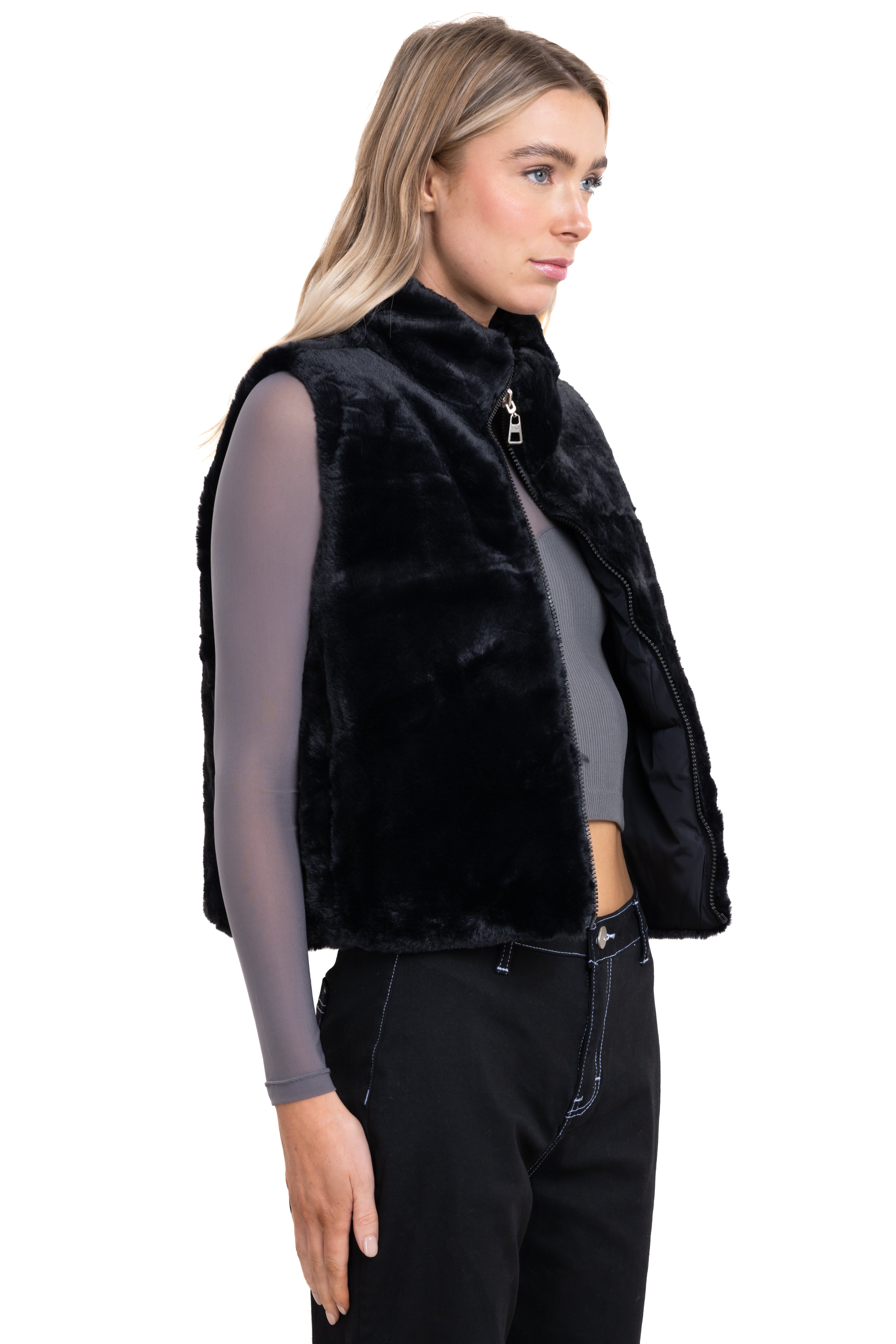 Double viewing vest BLACK