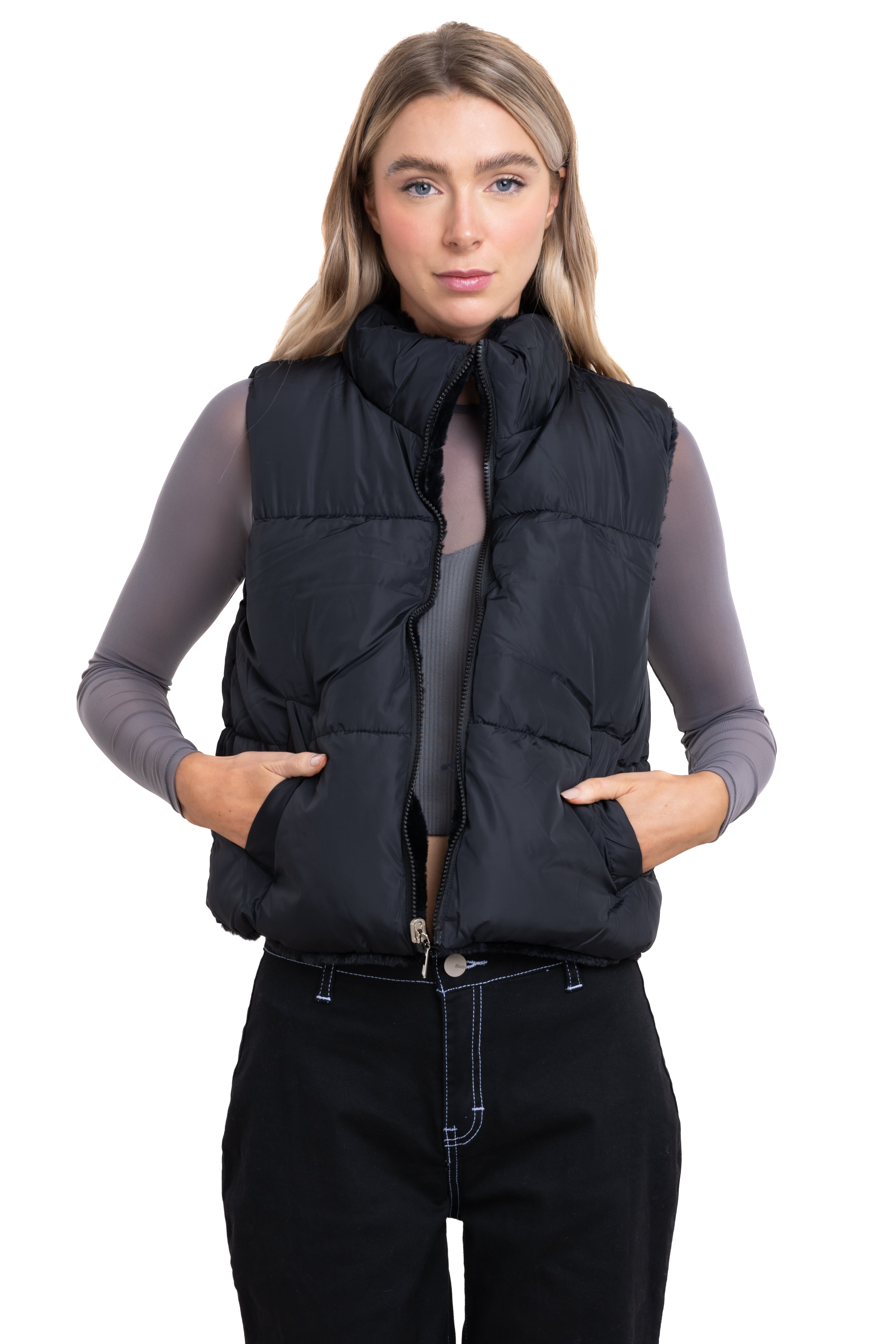 Double viewing vest BLACK