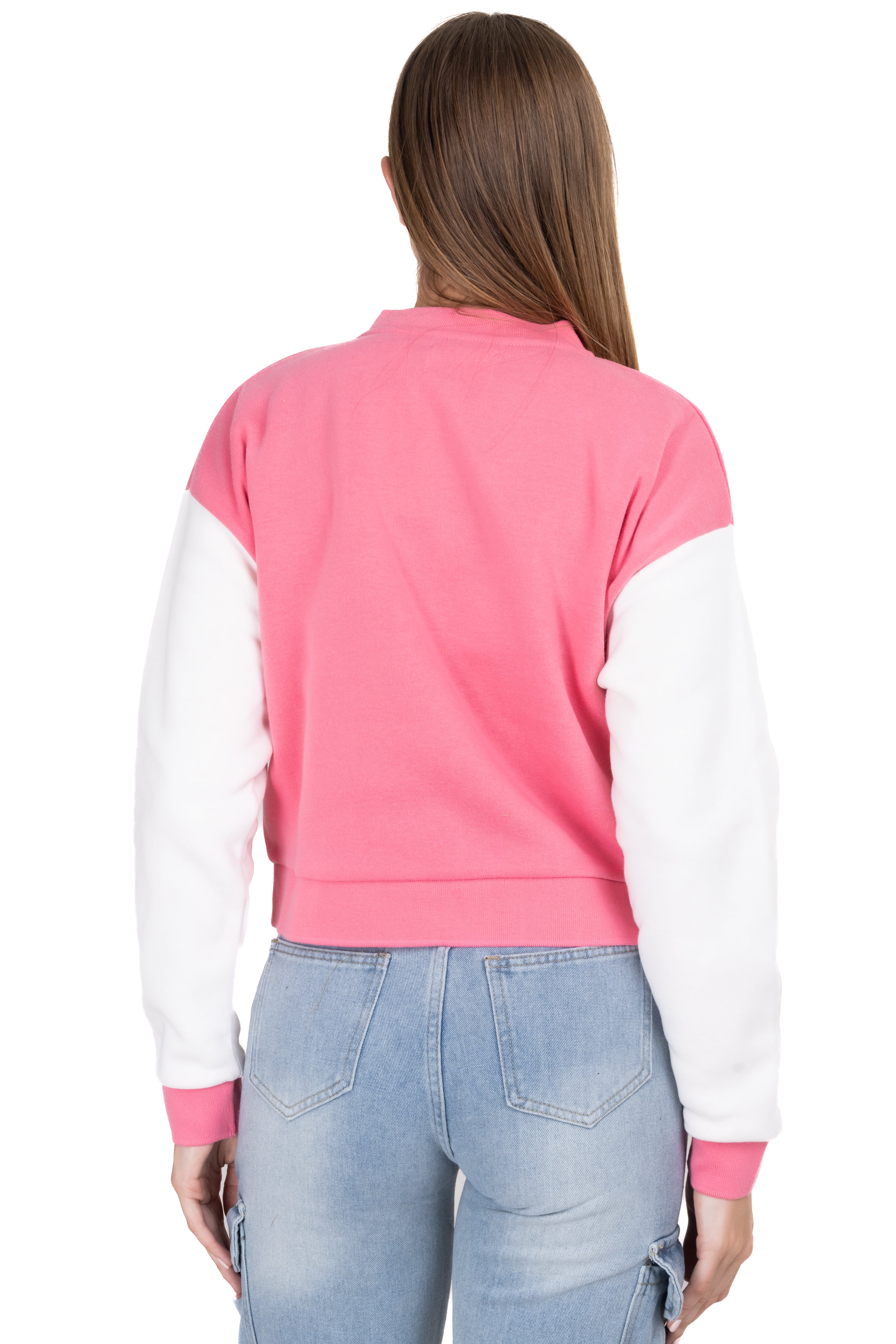 Bomber bicolor parche A ROSA COMBO