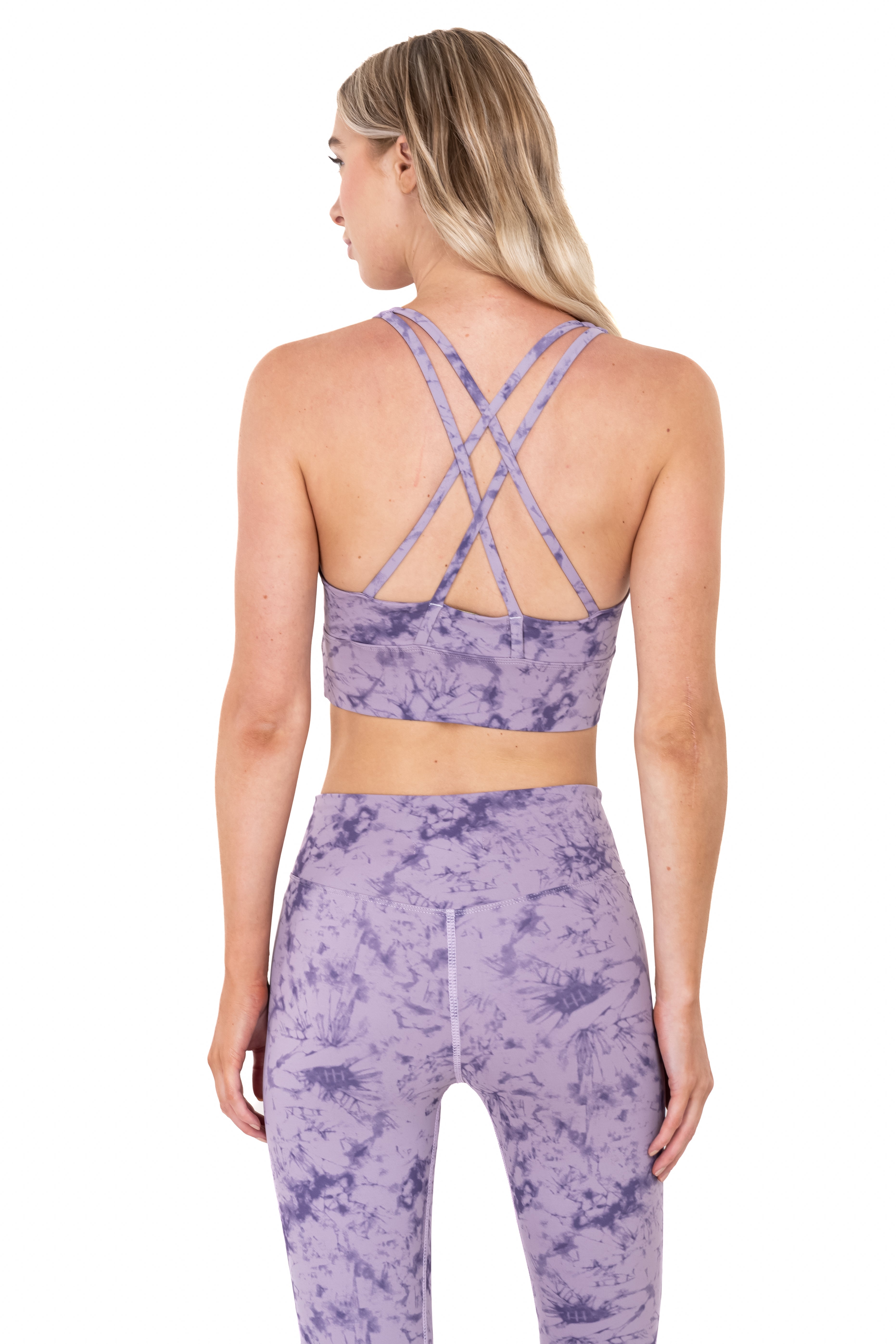 Top deportivo estampado tie dye MORADO