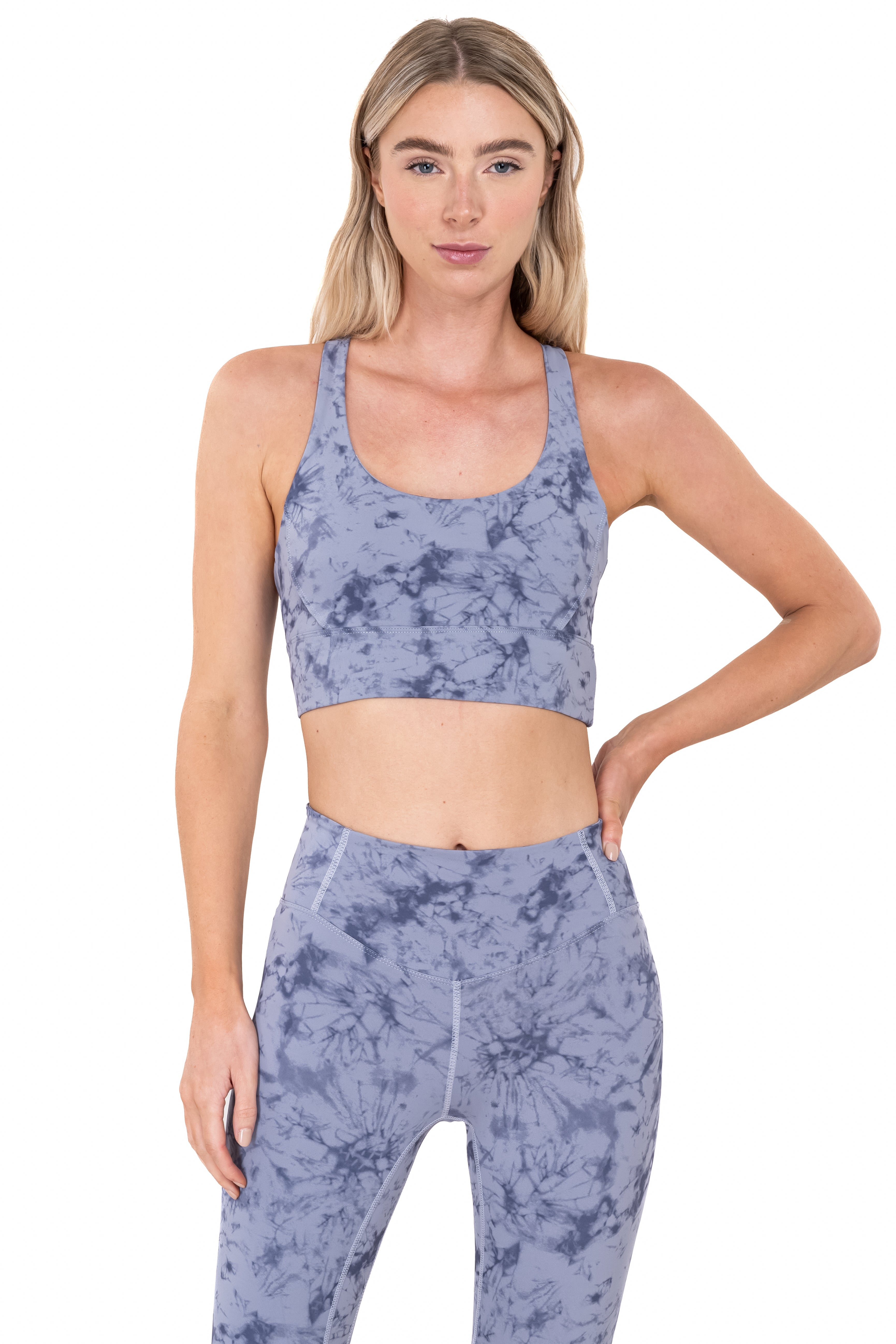 Top deportivo estampado tie dye GRIS