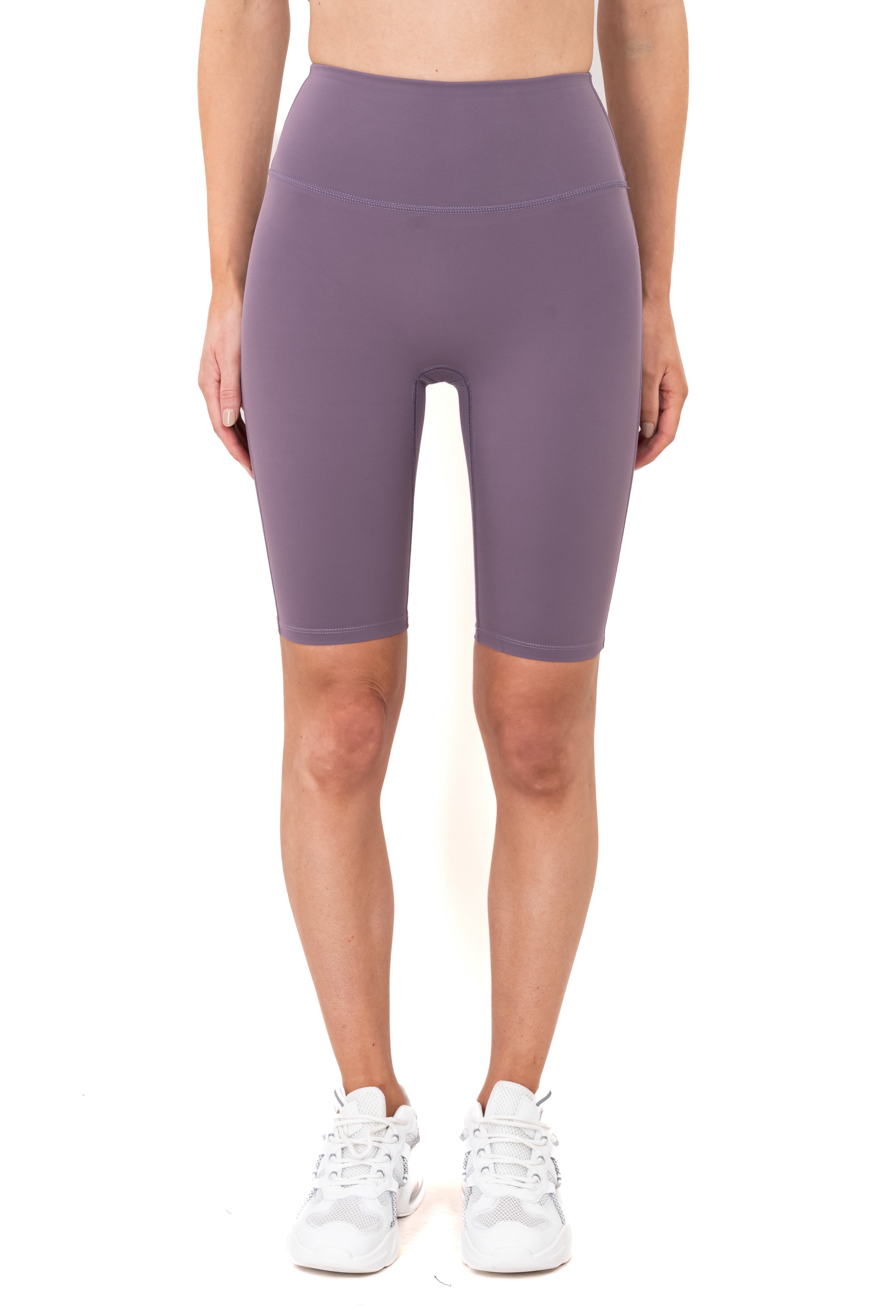 Short biker deportivos cintura alta MORADO